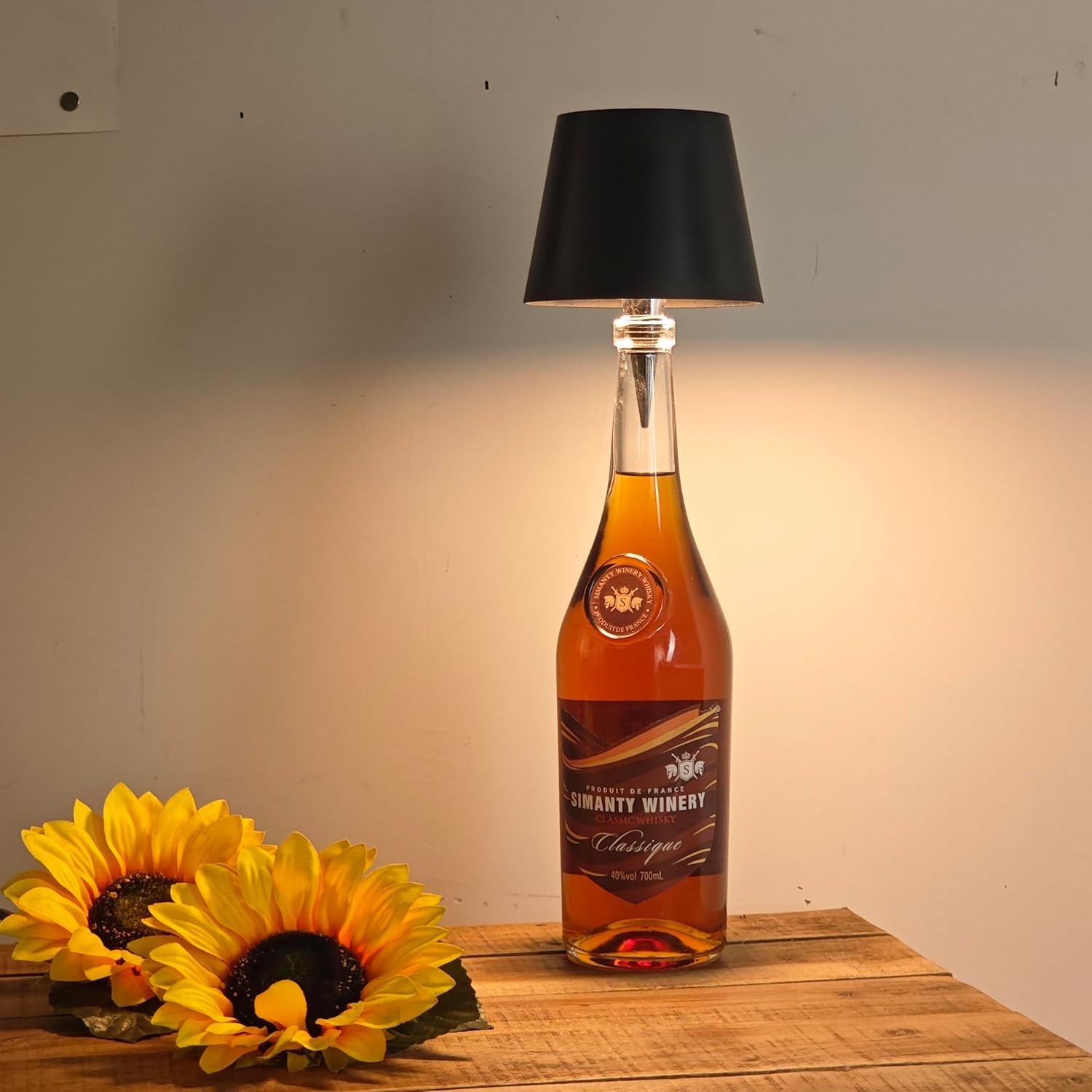 Premium Wireless LED Bottle Lamp  USB-C Rechargeable, 3-Color Dimmable Touch Light for Liquor Bottles,