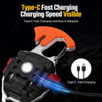 NOVIO Keychain LED Flashlights, Rechargeable Flashlight Torch 7 Light Modes with Lighter,Whistles,Screwdriver,Bottle Opener,Magnet Base Multifunction Emergency Use COB Light for Camping Outoor