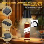 Premium Wireless LED Bottle Lamp  USB-C Rechargeable,