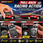 48 PCS Alloy Toy Cars Set with Storage Box & Play Mat – Pull Back Mini Die Cast Racing Cars for Kids, Educational Road Track Game,