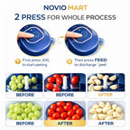 New Electric Garlic & Fruit Peeler Machine Automatic Skin Remover for Grapes, Cherry Tomatoes & Garlic One-Touch Operation, Food-Grade Materials, Easy to Clean for Home Rechargeable