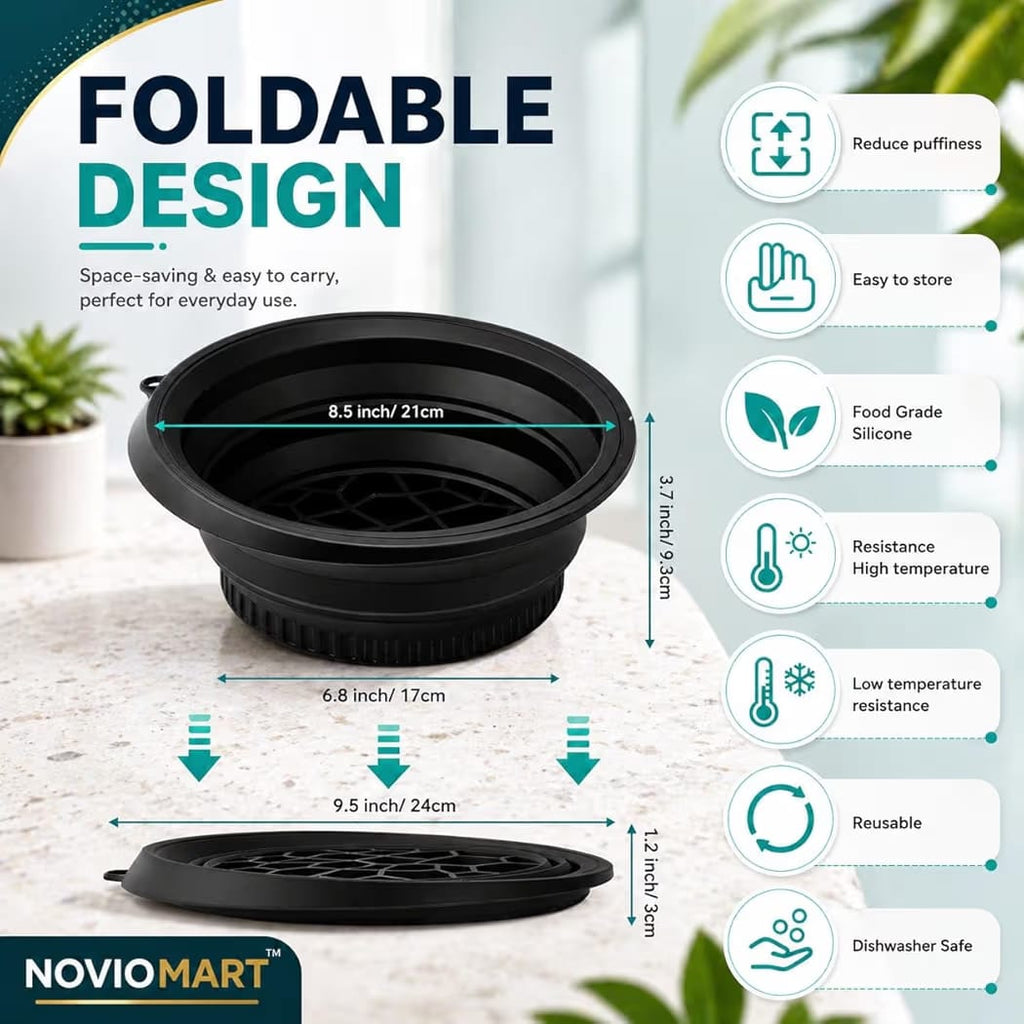 Face Bowl Collapsible Silicone Bowl for Travel & Home Use – BPA Free, Portable, Foldable