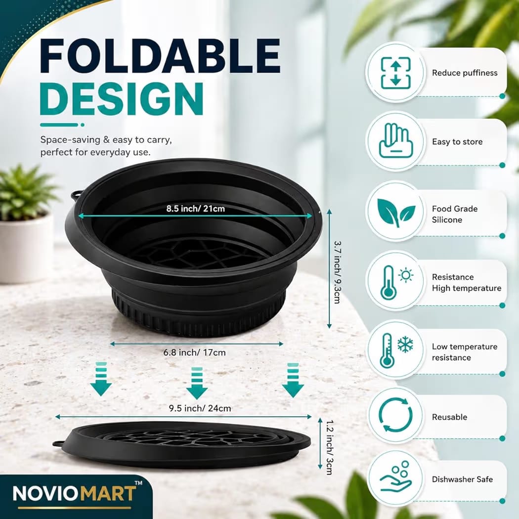 Face Bowl Collapsible Silicone Bowl for Travel & Home Use – BPA Free, Portable, Foldable
