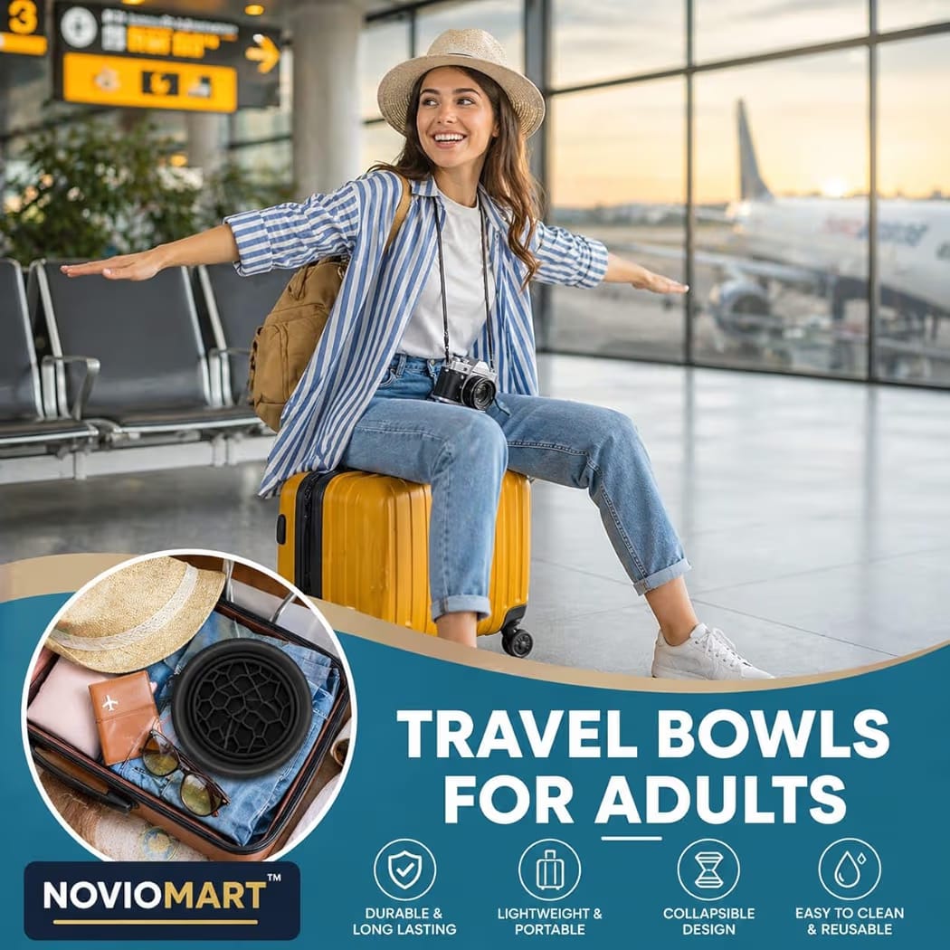 Face Bowl Collapsible Silicone Bowl for Travel & Home Use – BPA Free, Portable, Foldable