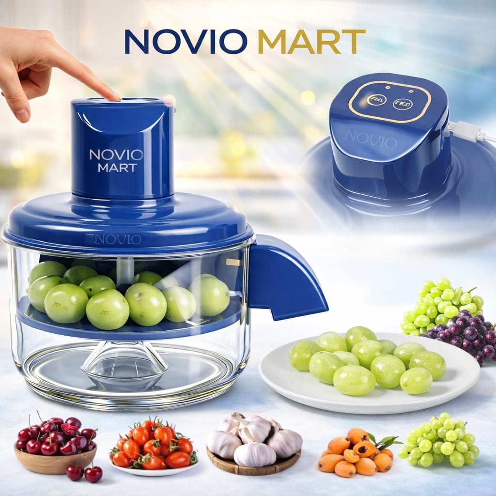 New Electric Garlic & Fruit Peeler Machine Automatic Skin Remover for Grapes, Cherry Tomatoes & Garlic One-Touch Operation, Food-Grade Materials, Easy to Clean for Home Rechargeable