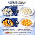New Electric Garlic & Fruit Peeler Machine Automatic Skin Remover for Grapes, Cherry Tomatoes & Garlic One-Touch Operation, Food-Grade Materials, Easy to Clean for Home Rechargeable