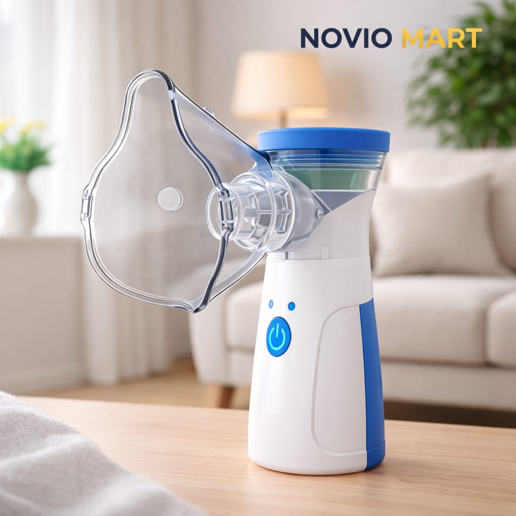 Portable Mesh Nebulizer: Handheld Respiratory Care Device, Quiet & Efficient Ultrasonic Mist, Dual-Power Options Full Family Kit with BPA-Free Masks & Mouthpiece (2025 Self - Cleaning Upgraded)