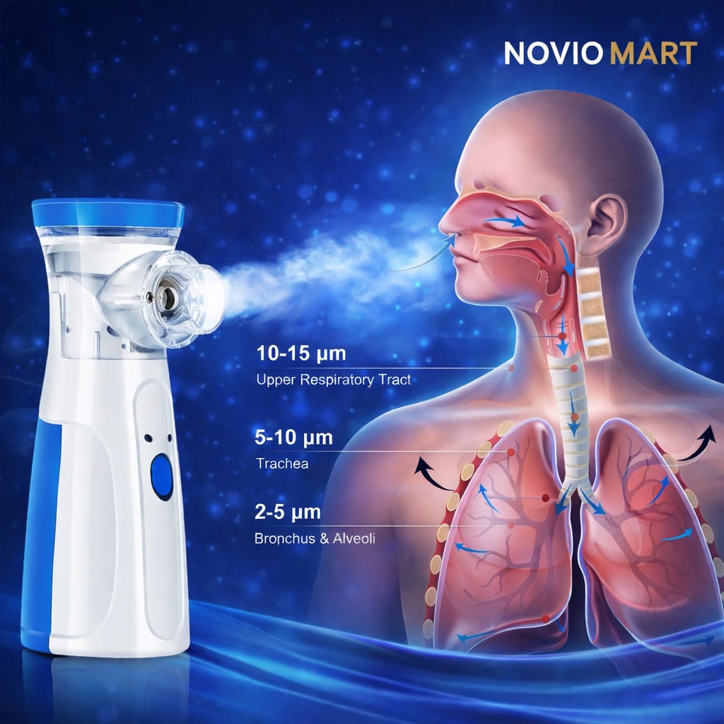 Portable Mesh Nebulizer: Handheld Respiratory Care Device, Quiet & Efficient Ultrasonic Mist, Dual-Power Options Full Family Kit with BPA-Free Masks & Mouthpiece (2025 Self - Cleaning Upgraded)