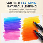 Dual Tip Colorful Art Markers Sketch Pens 24 Colors With Carrying Case For Painting Sketching Calligraphy Drawing -Twin Head Permanent Colouring Marker For Kids Adult,Multicolor Students & Artists