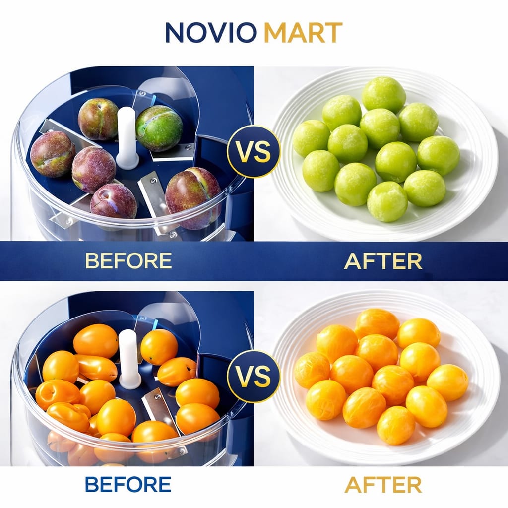 New Electric Garlic & Fruit Peeler Machine Automatic Skin Remover for Grapes, Cherry Tomatoes & Garlic One-Touch Operation, Food-Grade Materials, Easy to Clean for Home Rechargeable