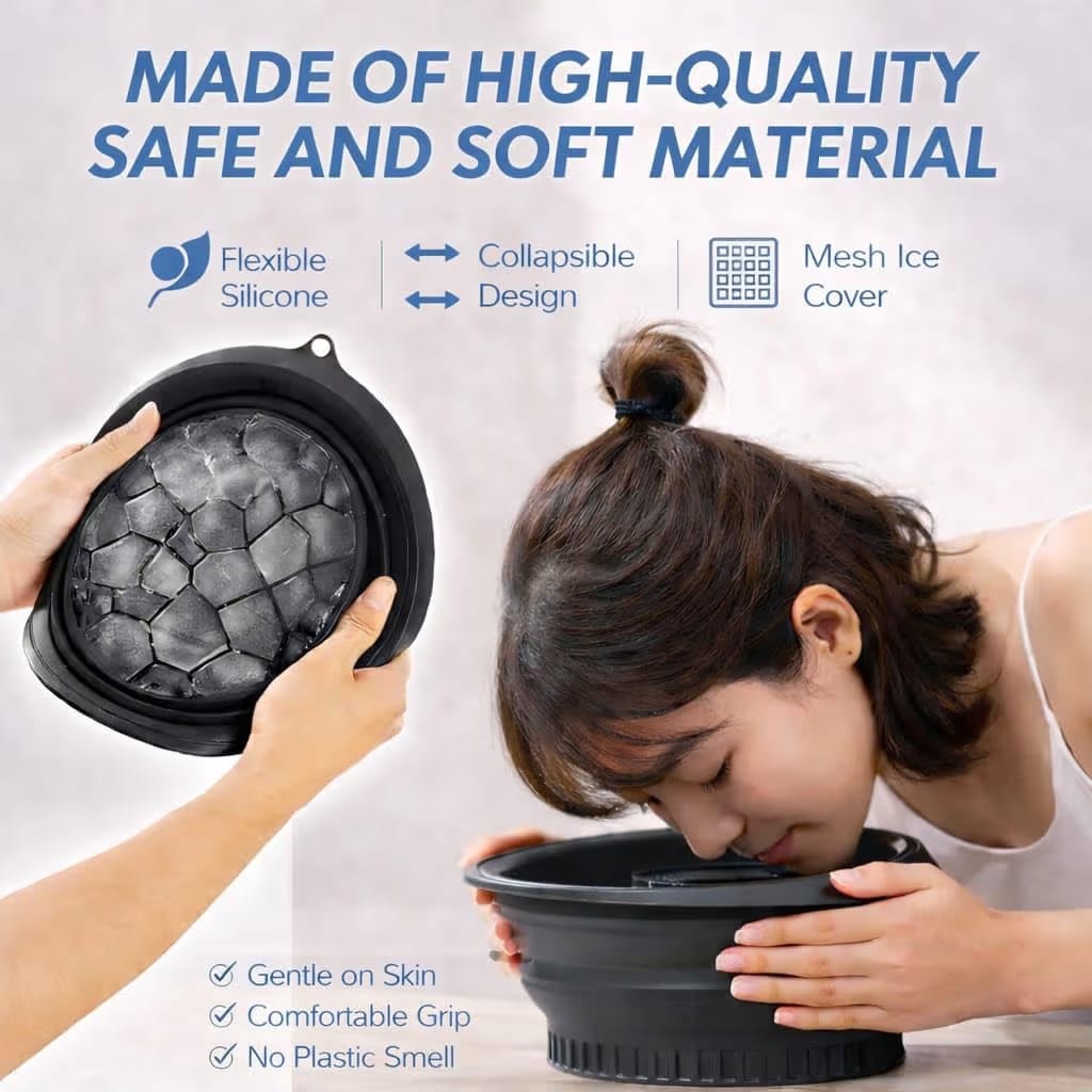 Face Bowl Collapsible Silicone Bowl for Travel & Home Use – BPA Free, Portable, Foldable